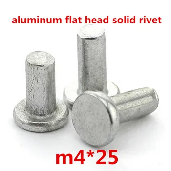 

500pcs m4*25 aluminum flat head solid rivet