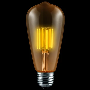 

ST64 A60 Led Bulb Light E27 220V 4W 6W 8W Dimmable Retro Lamp Edison LED Crystale Chandelier Fixtures 2700K Globe Bulbs