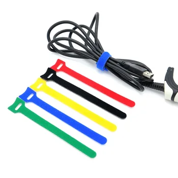 

50pcs Wholesale 12*200mm Nylon Reusable Cable Ties with Eyelet Holes back to back cable tie nylon hook loop fastener management