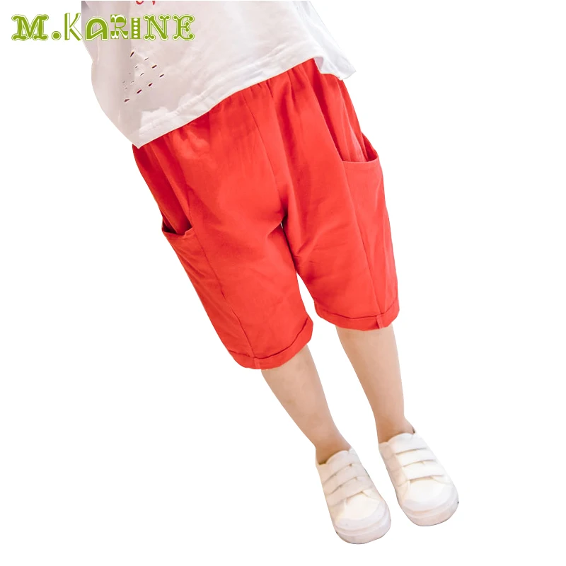 Штаны для мальчиков и девочек 2017 г. весенне-летняя новая детская одежда