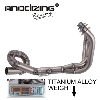 

Titanium Alloy Motorcycle Exhaust Full System Case For yamaha FZ-09 MT-09 MT 09 2014-2017 muffler contact pipe without exhaust