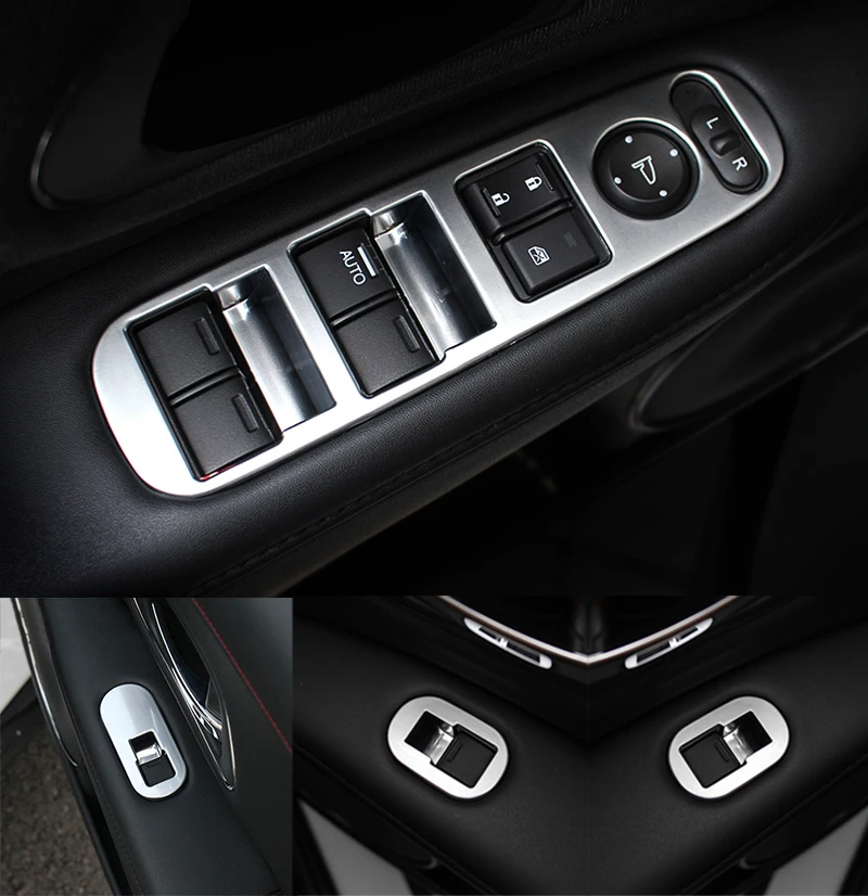 Для Honda HRV HR V VezeL LHD 2014 2015 2016 2017 2018 ABS Chorme Автомобильный интерьер стеклоподъемник