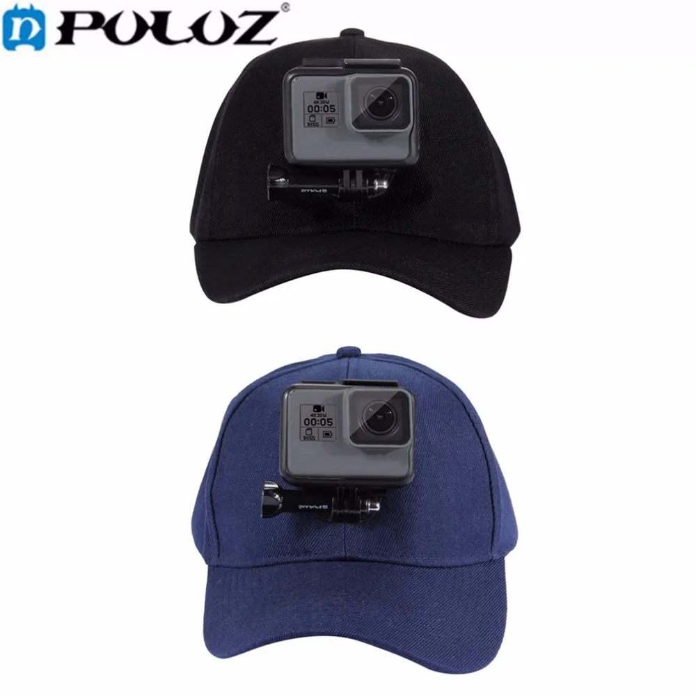 PULUZ для Go Pro Аксессуары бейсболка кепки Регулируемая Strapback кепки с j-крюк Пряжка Крепление Винт для GoPro HERO 5 4 3+ 3 2