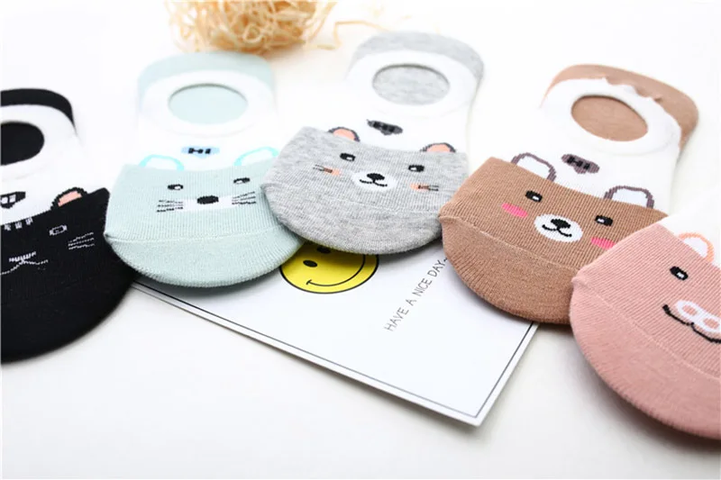 [Cospacool] милые носки со смешным рисунком кошки/поросенка Kawaii креативные носки с закрытым носком женские японские милые Нескользящие носки Harajuku