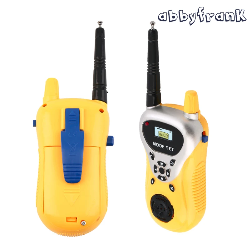 

Abbyfrank 2Pcs Electronic Talking Walkie Talkie Phone Toy Spy Gadget Interphone Intercom Toy Kids Spy Kit Portable Two-way