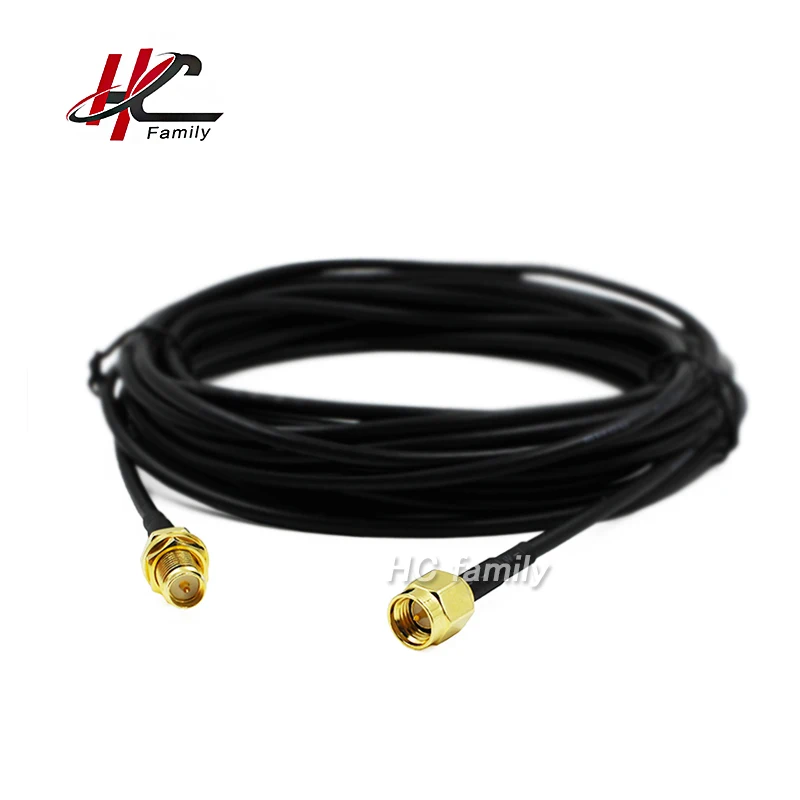 

5m 16.4 ft SMA MALE PLUG to RP SMA female jack Coaxial Adapter