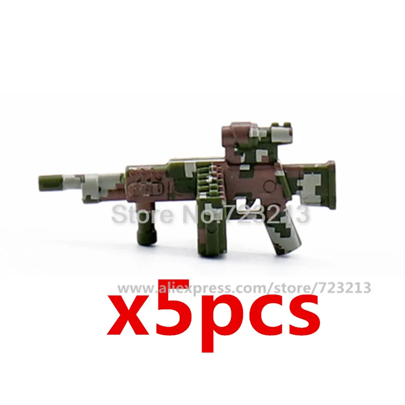 AK47 5 шт. Камуфляжный оружейный набор военный карабины пистолеты пулемет SWAT часть