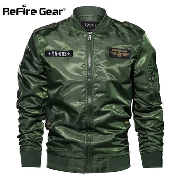 

Refire Gear MA-1 US Army Air Force Pilot Military Jacket Autumn Print Bomber Jacket Men Outerwear Clothing Flight Tactical Coats