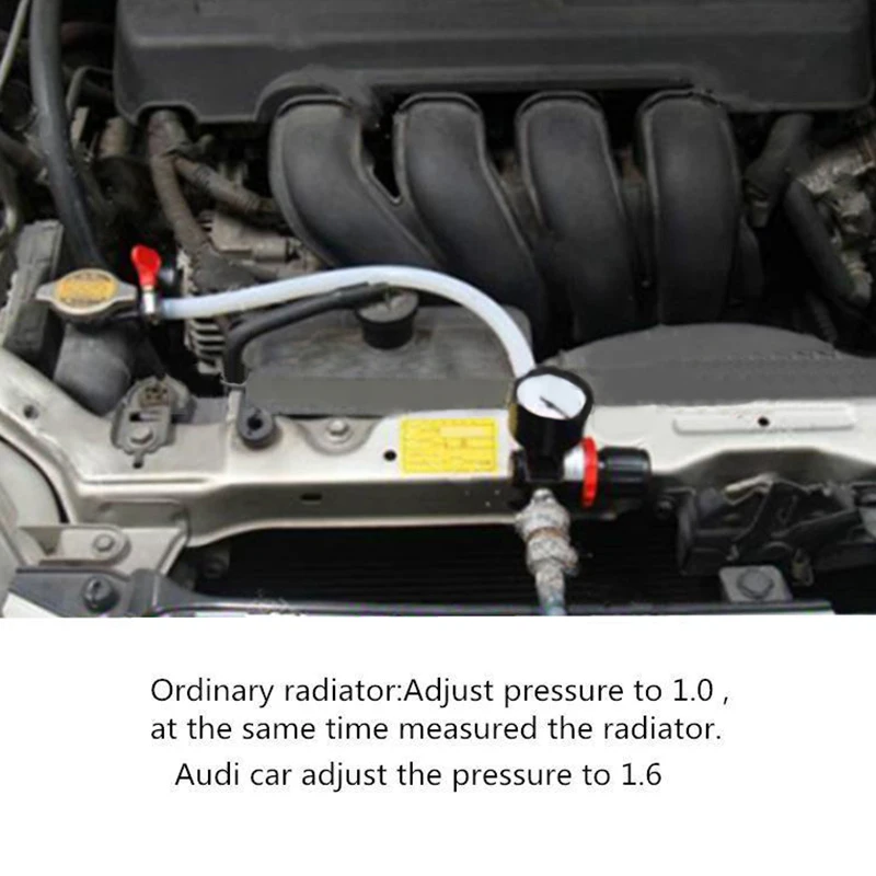 Универсальный автомобильный Охлаждающий радиатор, тестер давления, детектор резервуара для воды, инструмент проверки для большинства автомобилей, тестер давления утечки