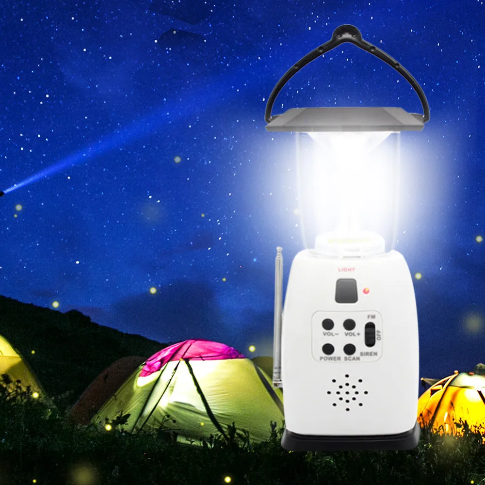 

LAIDEYI 0.5W 3.6V 8LED Hand-operated Generation Solar Camping Lantern Emergency Luminaria Radios For Outdoor Travel Emergency