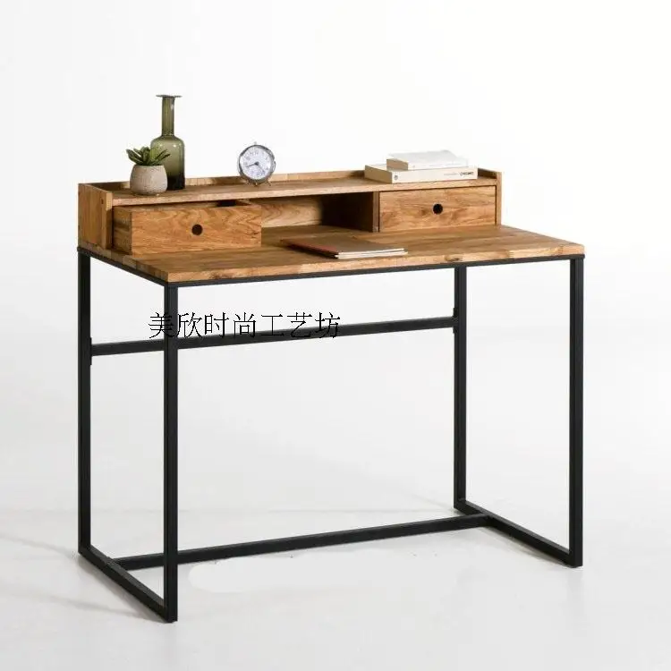 Loft New French Style Iron Wood Coffee Table Console Table Desk