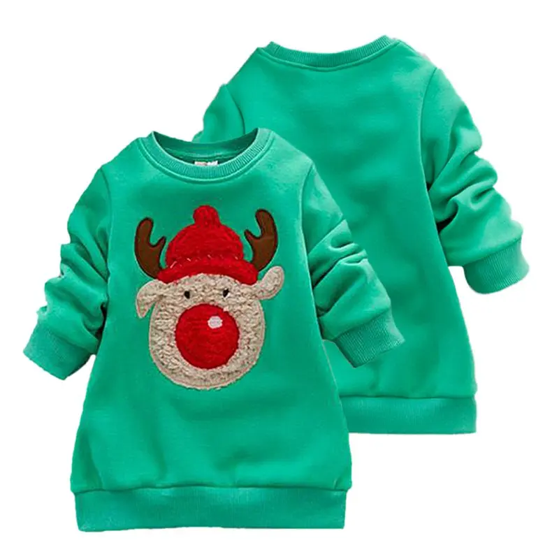 

UNIKIDS Infant Baby Kids Warm Girls Chritmas Deer Pattern Sweaters Clothes 0-3Y