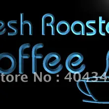 LB514-свежий жареный кофе чашка кафе свет знак NR домашний декор ремесла