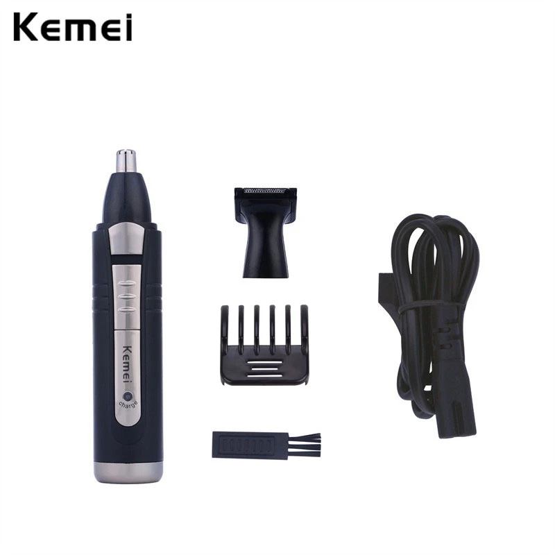 

Kemei electric nose hair trimmer rechargeable nose cleaner hair shaver sideburns cutter for men face care EU plug