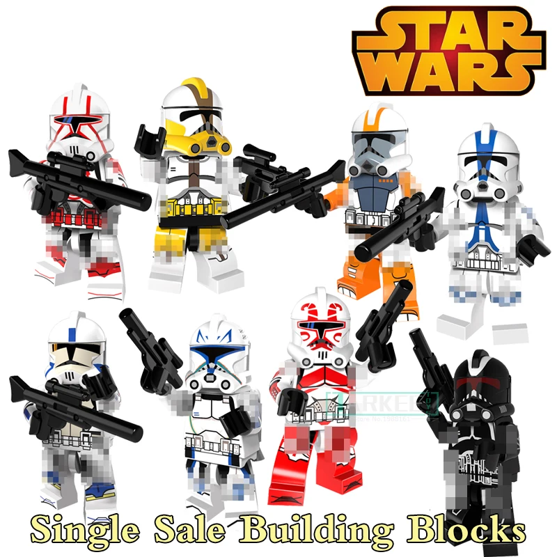 

Building Blocks PG8078 Black Clone Soldiers Stormtrooper Commander SuperHero StarWars Bricks Dolls Kids DIY Toys Hobbies Figures