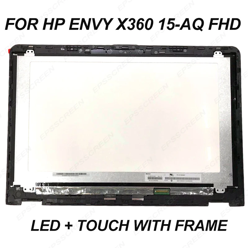 Для hp ENVY x360 15-AQ 15," FHD lcd светодиодный сенсорный экран в сборе+ рамка 30 pin 1920*1080 LP156WF6-SPM2 дигитайзер панель с рамкой