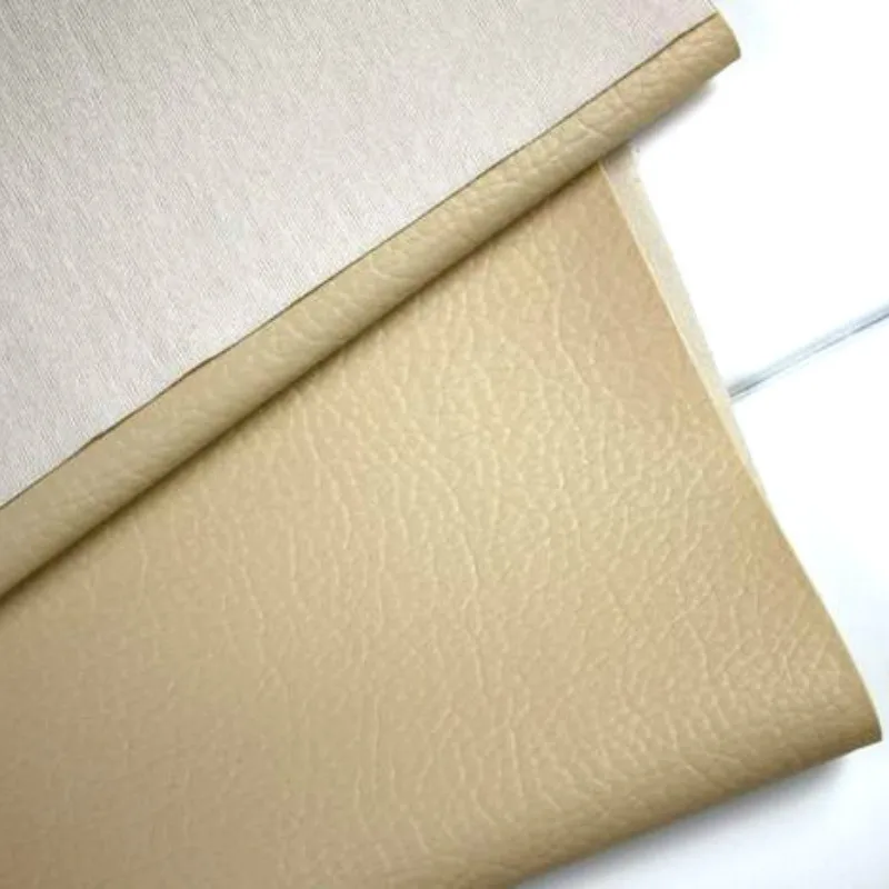 

Khaki Solid Color PU Leather Fabric Faux Leather Fabric For Sewing DIY Patchwork Faux Leather Decoration Material Width 140cm