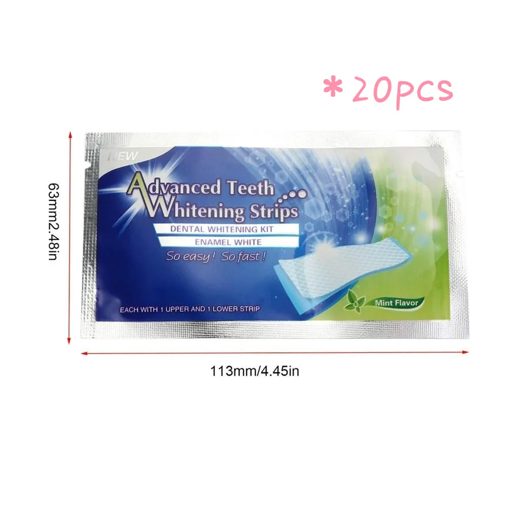 30/20/10 шт. Профессиональное Стоматологическое отбеливание зубов полоски гигиена полости рта с двойными эластичными зубные отбеливающие нити отбеливающие средства - Цвет: 20pcs 10pack