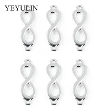 10 шт Бесконечность Символ форма посеребренный цвет сплав Разъемы для DIY ювелирных изделий Мода ожерелье браслет аксессуары