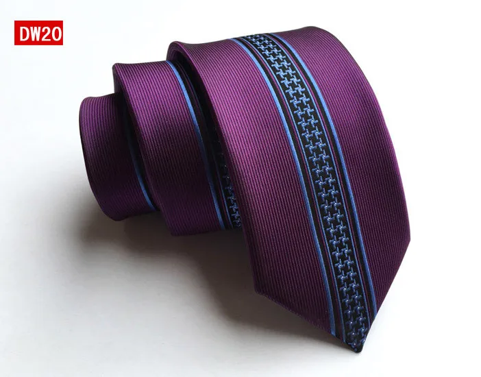 Уникальный дизайн простой личности для мужчин платье Мода галстук 6 см узкий позиционный полиэстер жаккардовые аксессуары - Цвет: DW20