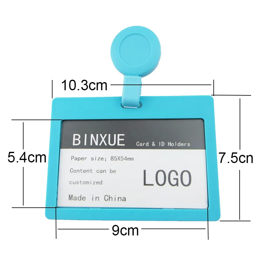 BINXUE крышка контроля доступа карточка ID Держатель карточка сотрудников выдвижной значок визитная карточка поперечный дисплей бренд