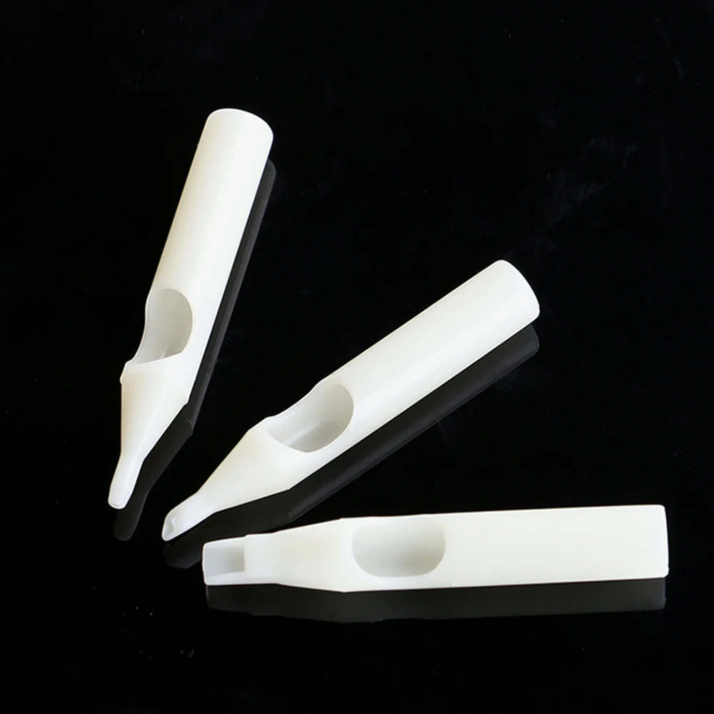 

30pcs RT/DT/FT Disposable Tattoo Machine Nozzle Tips Flat Round Plastic Tattoo Tip Sterile Makeup Gun Needle Tool Supply