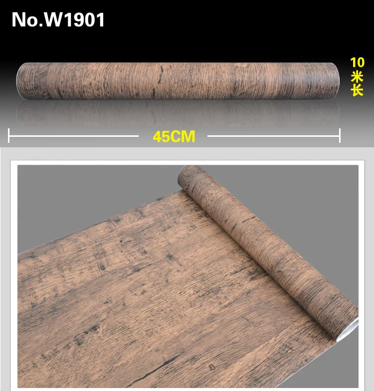 5/10 метров классический домашний декор Настенная Наклейка винтажная виниловая деревянная самоклеющаяся настенная бумага рулон ПВХ искусственная деревянная наклейка s