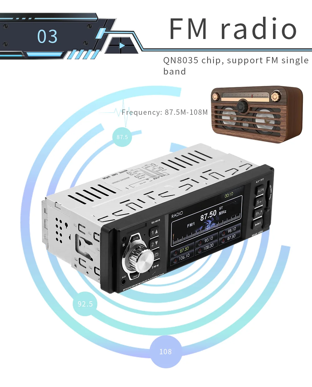 Авторадио MP5, радио, стерео, FM, AUX вход, автомобильное радио, Bluetooth, громкая связь, вызов, автомобильное аудио, 1 Din, обратное изображение, USB, TF, авто радио