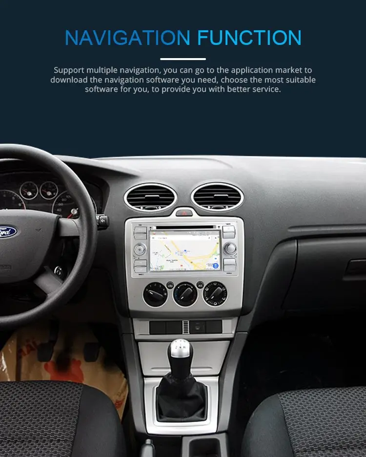 Perfect JDASTON Android 9.0 Car Multimedia Player For Ford FOCUS MONDEO S-MAX C-MAX Kuga GPS Navigation Radio Stereo DVD CD WIFI 4G+64G 2