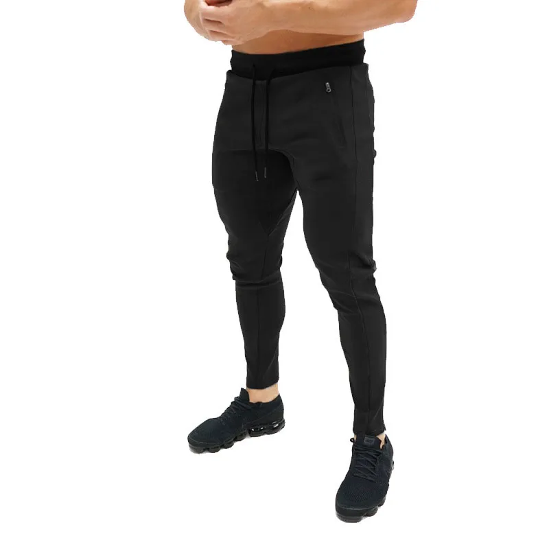 2019 новые бегуны спортивные брюки для мужчин Slim Fit Карандаш мужские штаны для бега повязки Модные карманы на молнии Байкер уличная подошва