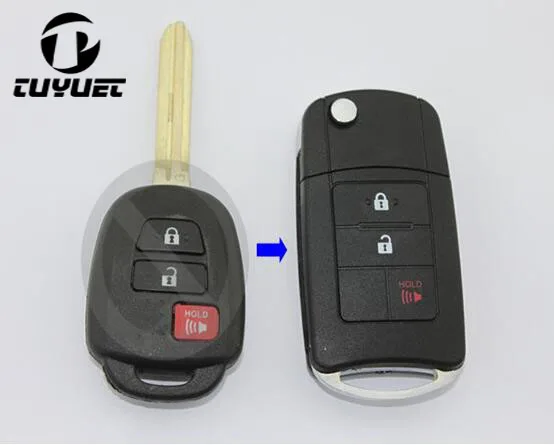 Toyota Corolla Camry Reiz New Vios RAV4 Moified key shell 3 Buttons (9)