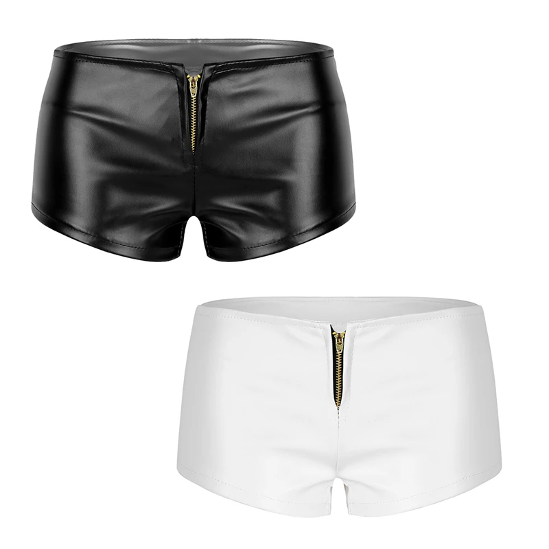 Faux Leather Shorts Women Hotpants 