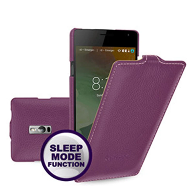 

2017 Business Up Down Flip Case Luxury Genuine Leather Phone Cover Phone Skin for One plus2 One plus 2 2nd Cases Free Shipping
