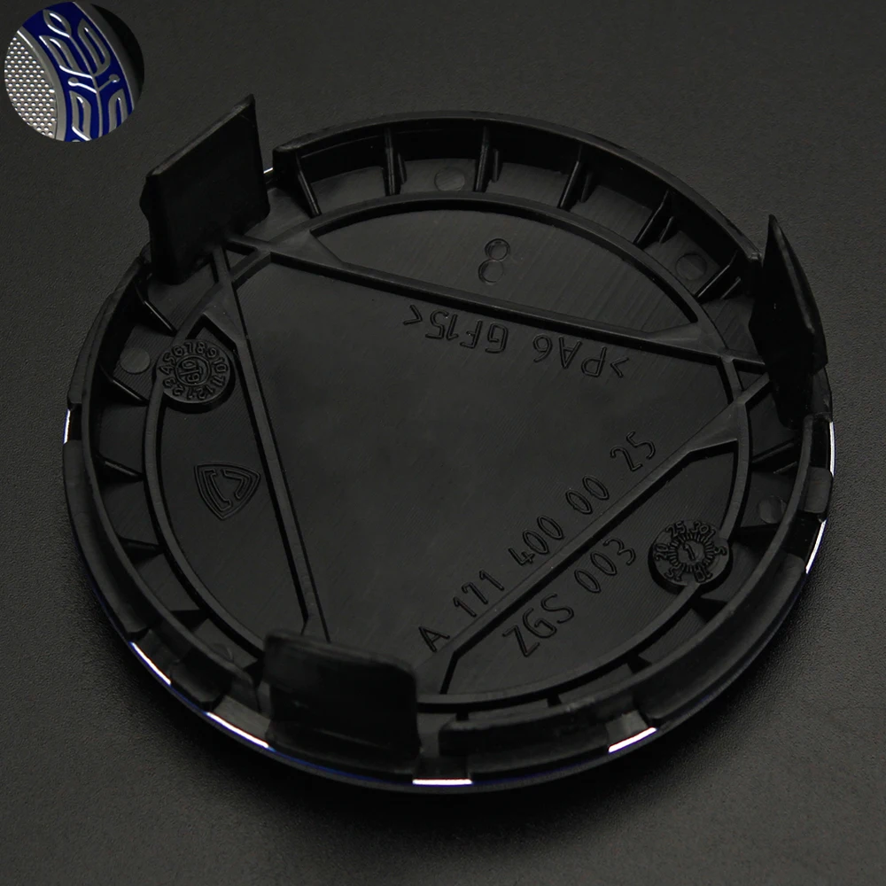 

4pcs Blue 75mm Wheel Center Cap Car Tuning Universal Sticker Car for W212 W211 W210 W176 W205 W163 W124 Hub Cap Rims Accessories
