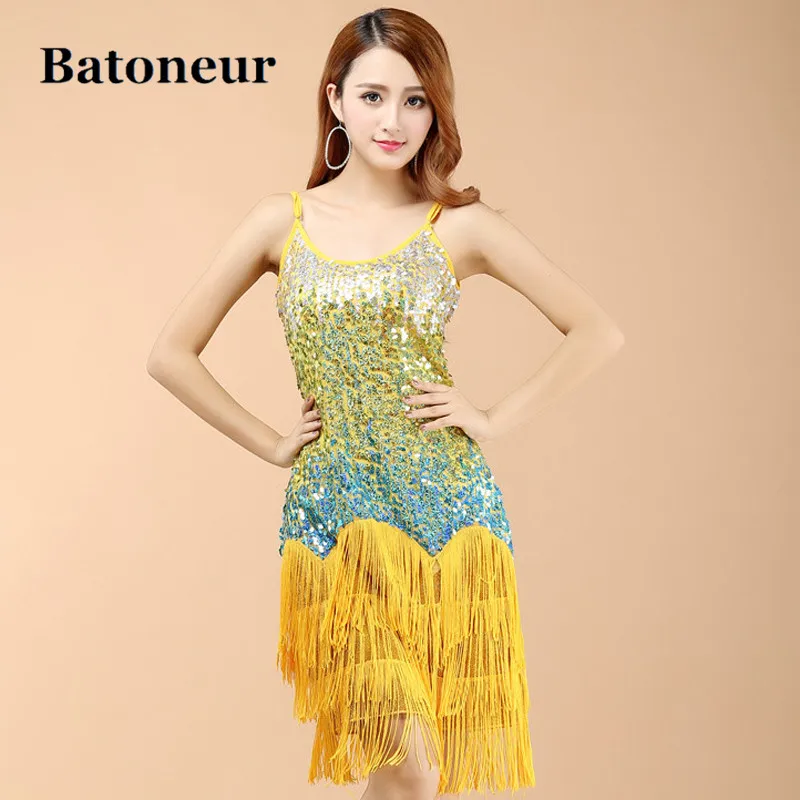 Bling-de-las-mujeres-Del-Vestido-de-Baile-Latino-Sexy-Rainbow-Color-Club-de-Deslizamiento-Gradual (4)