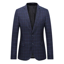 High Quality Men Blazer Fashion Plus Size Casual Male Plaid Suit Jacket 2018 Spring Autumn Long Sleeve Business Suit Coats 7XL-L High Quality Men Blazer Fashion Plus Size Casual Male Plaid Suit Jacket 2018 Spring Autumn Long Sleeve Business Suit Coats 7XL-L