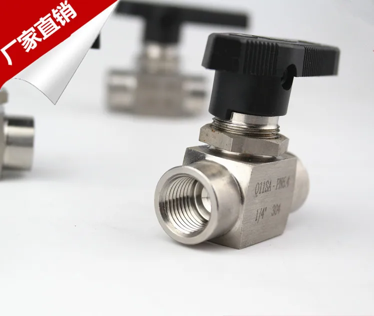1000 шт. 2-way Женский шаровой клапан с резьбой 1/" из нержавеющей стали 304 высокого давления высокотемпературный шариковый клапан