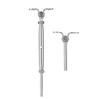 

Stainless Steel Turnbuckle Tensioner Deck Toggle Set 1/8" Cable Railing T316