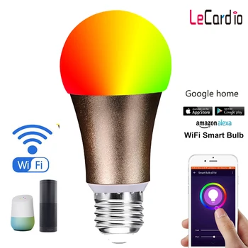 

Smart LED Home Wifi Light Bulb E27 Dimmable Voice Wake Up Bulb Bedroom Living Room Study Lighting Lamp Compatible Alexa APP