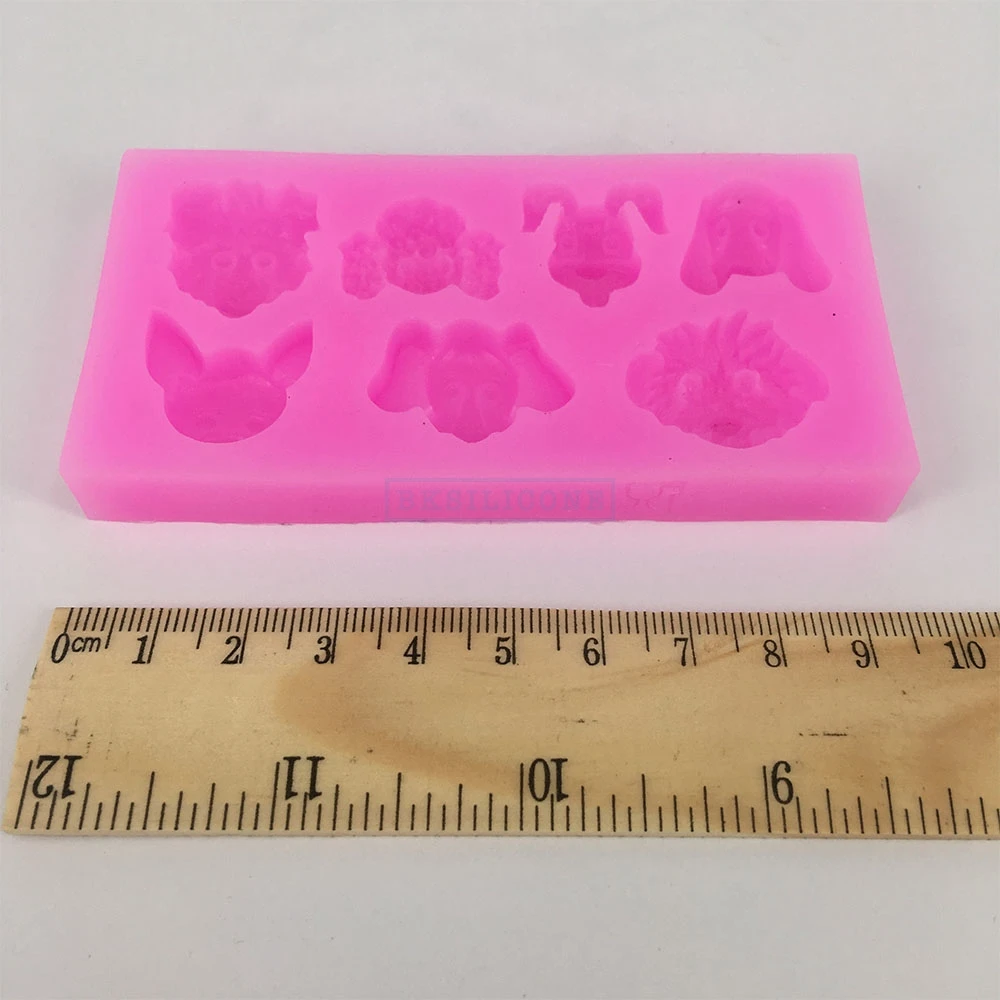 Силиконовая форма для домашних питомцев 7 отверстий S1015|cake fondant|chocolate mouldsilicone mold |