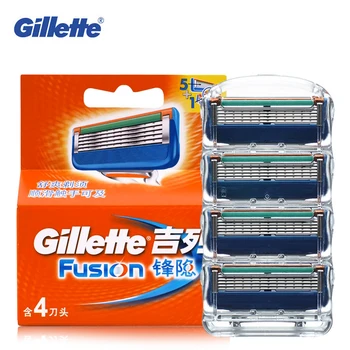

Gillette Fusion Men'S Face Razor Blade Manual Shaving Head Replacement Beard Shaver Blades For Men Professional Safety 4Pcs/pack