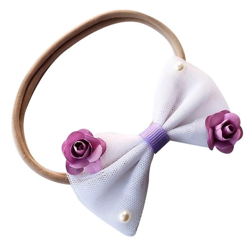 

3pcs/set Mix Style Pearl Flower Ribbon Lace Hairband Baby Baby Girl Headband Elastic Hai Band Children Hair Accessories
