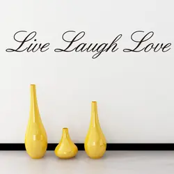 Live laugh love Котировки стены винила Книги по искусству Наклейки на стены для гостиной Спальня различные Цвет