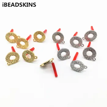 

New arrival! 17X13mm 100pcs/lot zinc alloy ring-shape Stud earring/earrings accessories/Earring parts/hand Made for Jewelry DIY