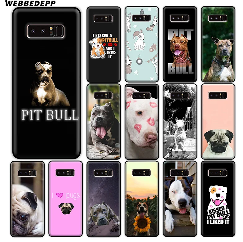 WEBBEDEPP Pit Bull Lovely Pet Dog Pitbull Soft Silicone Case for Samsung Galaxy A9 A8 A7 A6 Plus 2018 A5 A3 2017 2016 Note 9 8 |