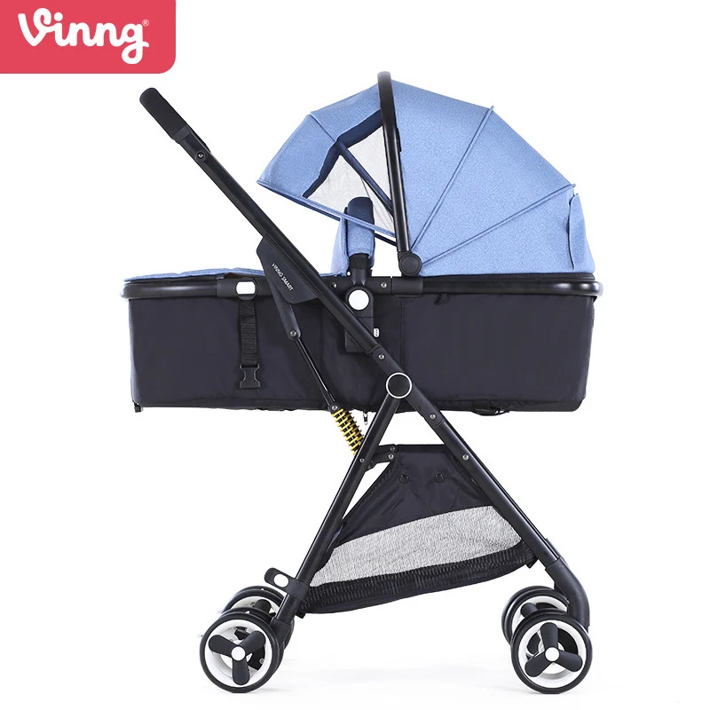 

Vinng baby stroller two-way high landscape stroller light can sit reclining fold convenient