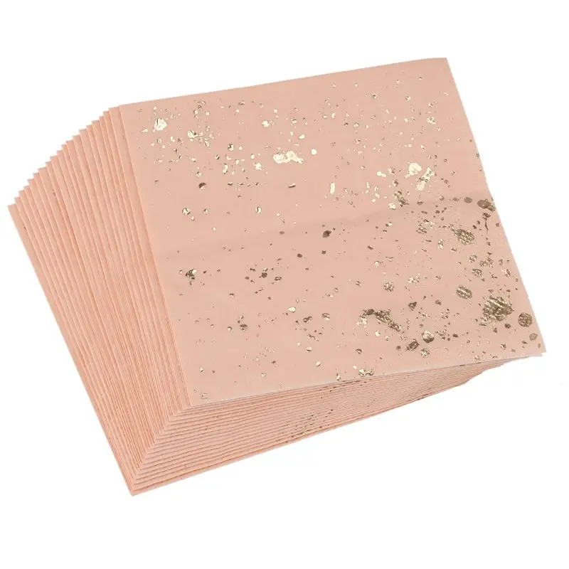 

Best Gold Blocking Pink Marble Texture Disposable Tableware Set Paper Napkins Party Wedding Carnival Tableware Supplies dispos