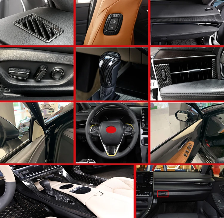 Для Toyota Avalon XX50 2018 2019 углеродное волокно стиль автомобильные аксессуары внутри