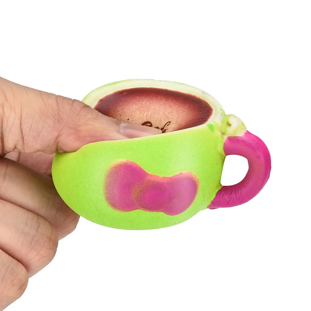 Kawaii Милая кофейная чашка мягкий медленно поднимающийся крем Ароматизированная игрушка для снятия стресса 3,30