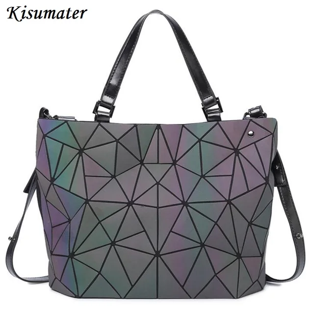 Kisuamter Luminous Bag 2018 New Style Women S Geometry Handbag Kisuamter Luminous Bag 2018 New Style Women S Geometry Handbag Casual Totes Logo Free Shipping Hologram